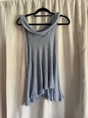 We The Free light blue waffle knit tank